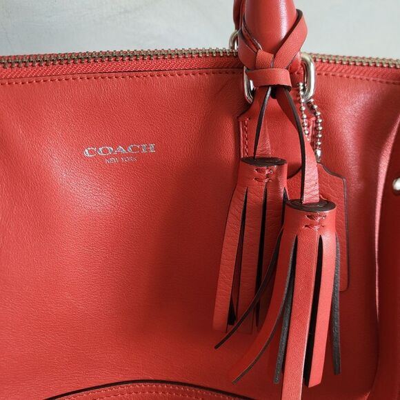 Coach Legacy Molly East/West Orange Leather Satchel 21132 - Picture 5 of 14